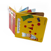 Libro de aprendizaje de inglés con imagen impresa personalizada de alta calidad para niños, libro de tablero para colorear barato, libro para niños