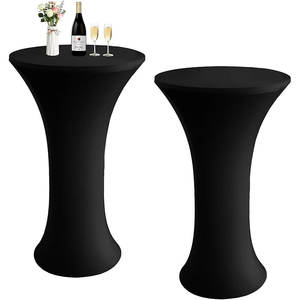 <span class=keywords><strong>Nappe</strong></span> ronde en spandex pour cocktail, haute élasticité, résistante à la décoloration, anti-poussière, facile à nettoyer, légère, épaisse, sans couture, vente chaude - Product Image 1