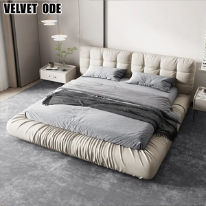 Nouvelle Arrivée <span class=keywords><strong>Lit</strong></span> King Size Rembourré Tête <span class=keywords><strong>de</strong></span> <span class=keywords><strong>Lit</strong></span> Douce comme un Nuage Design Ergonomique pour Suite <span class=keywords><strong>de</strong></span> Chambre Principale <span class=keywords><strong>de</strong></span> Villa - Product Image 5