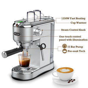 <span class=keywords><strong>Cafetera</strong></span> Semiautomática <span class=keywords><strong>Italiana</strong></span> de 15 Bares de Presión para Espresso y Cappuccino en Polvo para Restaurante - Product Image 4