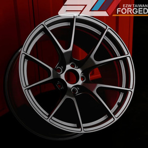 Cerchi in Lega Forgiati EZW Monoblocco Deep Concave Personalizzati 18 19 20 21 <span class=keywords><strong>22</strong></span> 5x114.3 5x112 Nero Lucido Spazzolato VS5RS per BMW Porsche Toyota - Product Image 3