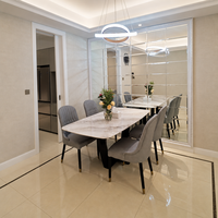 Dekorasi Dinding Cermin Geometris Heksagon Bingkai Emas Ubin Cermin Dekoratif Aksen Dinding Rumah Mewah Kamar Tidur Hotel Salon Ukuran Kustom