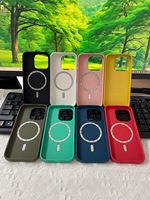 Coque de téléphone magnétique antichoc de luxe 100 % compostable en paille de blé, écologique, avec recharge sans fil pour / 12-16