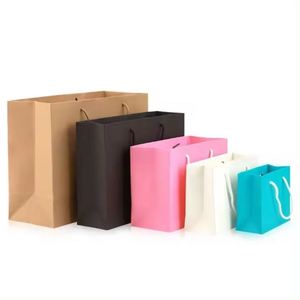 Bolsas de Compra Reciclables de Cartón Blanco con Impresión de Logotipo Personalizado al por Mayor para Ropa y Calcetines para Uso en Tiendas - Product Image 3