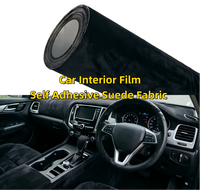 Película Autoadhesiva para el Interior del Automóvil, Revestimiento de Tela de Gamuza para el Tablero