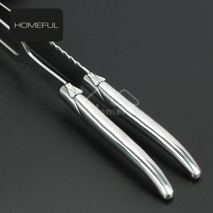 Ensemble couteau et fourchette <span class=keywords><strong>Laguiole</strong></span> en acier inoxydable de haute qualité forgé poignée solide Logo Laser jetable pour les <span class=keywords><strong>restaurants</strong></span> - Product Image 6