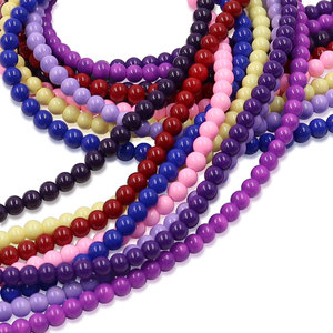 En Stock, Cuentas de Vidrio de 4mm, Más de 31 Colores, MOQ 1 Hilo, Cuentas de Vidrio Macaron de Color Sólido para Fabricación de Joyería DIY, Venta al Por Mayor - Product Image 2
