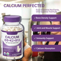 Capsules Halal Calcium Magnésium Zinc Vitamine D3 pour la santé des os, la fonction nerveuse et immunitaire, capsules ZMC