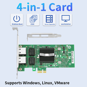 82576-T2 Dual-port PCI-E X1 Gigabit Ethernet Network Card 10/100/1000Mbps <b>LAN</b> <b>Adapter</b> Controller Wired NIC Server External - Product Image 4
