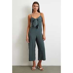 Combinaison minimaliste à taille haute et bretelles, verte, sans manches, pour femme, style quotidien - Product Image 4