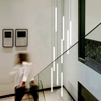 Lustre suspendu pour escalier, Loft, Design de luxe, luminaire décoratif d'intérieur, idéal pour un salon, une Villa ou des escaliers