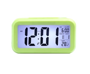 Horloge intelligente silencieuse réveil <span class=keywords><strong>de</strong></span> table numérique avec calendrier et température avec rétro-éclairage CE, norme ROHS - Product Image 1