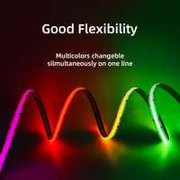Bande LED COB RGB Magique 12V/24V Pleine Couleur Adressable IP20 Flexible 576 LED/m pour Gradation, Garantie 2 Ans