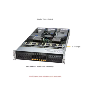 โกลด์ ซีรีส์ AS -2126HS-TN |   เซิร์ฟเวอร์ 2U Hyper พร้อมช่องใส่ฮาร์ดดิสก์แบบ Hot-Swap ขนาด 2.5 นิ้ว NVMe/SAS/SATA สูงสุด 24 ช่อง และช่อง PCIe 5.0 x16 จำนวน 4 ช่อง - Product Image 4