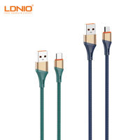 LDNIO LS631 30w PD Chargeur Rapide Type C Câble de Charge Pour Iphone IOS Chargeur Date Câble Nylon Tressé Chargeur Câble