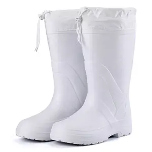Neue warme EVA Regens tiefel Winter Anti Slip für Arbeits-und Haushalts schlamm High Knee Safety Regens tiefel