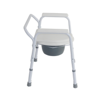 Bacs réglables pour siège de toilette, pot pour adultes, avec poêle de lit, chaise de chevet en acier, portable, pour personnes âgées