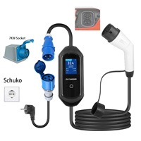 Chargeur EV portable OEM ODM 16A 32A 3.5KW 7KW GBT Type 1 Type 2 avec prises EU UK AU pour Tesla et véhicules électriques domestiques