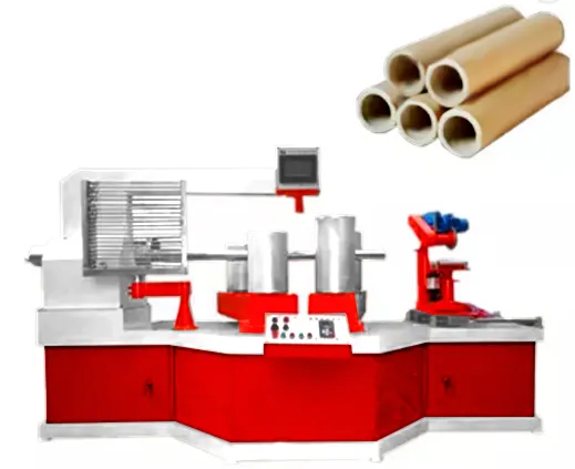 เครื่องทำท่อขึ้นรูปกระดาษเครื่องตัดท่อแกนกระดาษอัตโนมัติเครื่องตัดท่อกระดาษแข็งแบบเกลียว