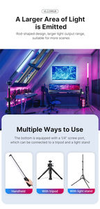 Vl119 cầm tay RGB đầy màu sắc Stick ánh sáng 50cm cầm tay LED ánh Sáng Cây Đũa Phép CRI 95 + 2500K-9000k nhiếp ảnh Studio đèn W Màn hình LCD - Product Image 4