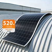 Panneaux solaires flexibles 100w 200w 300w 450w 520w ETFE, flexibilité portable, panneaux solaires flexibles avec câbles