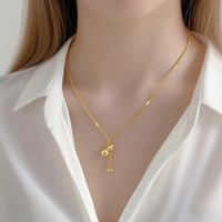 Collier choker minimaliste euro-américain design exquis polyvalent acier inox pour femme, colliers pendentifs mode