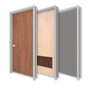 Public Area 90 min Fire Rated HPL/Plastic Laminate/Stain Painted Grade Wood Door For Hotel With Certification