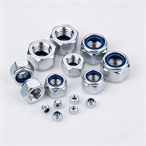 Tuerca de seguridad de acero inoxidable con inserto de nailon DIN 985‑87, tuerca hexagonal métrica - Product Image 1