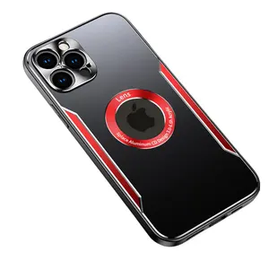 Casing ponsel logam pelindung unik mode untuk Iphone 13 Pro Max cangkang ponsel untuk Iphone 12 Pro Max Fundas Coque belakang