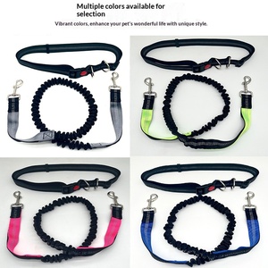 Laisse de course mains libres pour chien, multicolore, avec ceinture de taille réglable et amortisseur élastique, vente en gros, logo personnalisé OEM - Product Image 4