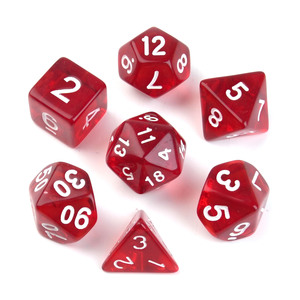 Juego de 7 Dados Transparentes de Acrílico Poliédricos para Juegos de Rol, DND, Accesorios de Juego - Product Image 3