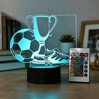 Lampe de table 3D de sport de football, trophée commémoratif, lampe de nuit LED USB, cadeau original, lampe décorative intelligente pour intérieur