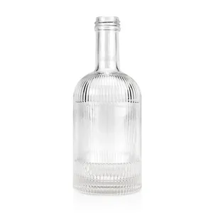 Vacío pequeño Mini 50ml 150ml botellas de alcohol de vidrio con tapón de rosca 750ml licor Gin whisky cóctel vino Vodka botella de vidrio