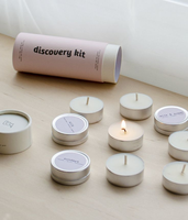 Emballage personnalisé pour bougies biodégradables naturelles, tube en papier cylindrique pour bougies avec logo personnalisé