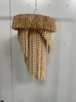 Nouvel abat-jour de lustre nordique à franges avec perles en bois, articles de tapisserie en macramé, décorations murales pour une maison chaleureuse