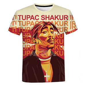 T-shirt Uomo Rapper <span class=keywords><strong>Tupac</strong></span> 2Pac Hiphop con Stampa Digitale 3D Personalizzabile – Spedizione Gratuita - Product Image 5