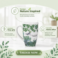 Ensemble de tasses en céramique personnalisées avec couvercle, 500 ml, imprimé renard et chat, marque LEXI, vente en gros, décoration pour la maison, le bureau, la cuisine, cadeau
