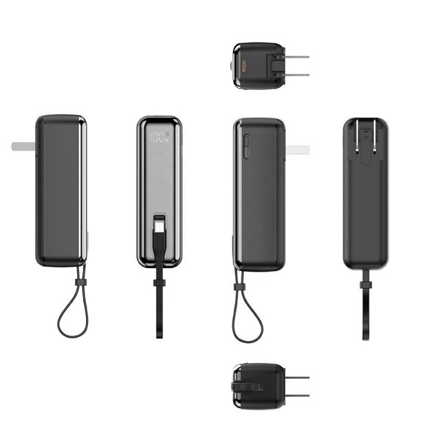 Compact Portable Power Bank PD22.5W Fast Charging AC Plug Included for Outdoor Use