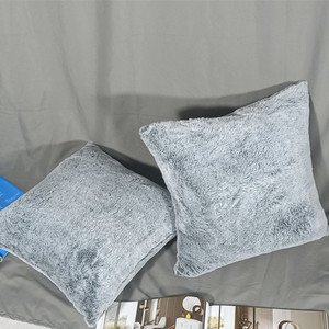 Coussin décoratif en <span class=keywords><strong>fausse</strong></span> <span class=keywords><strong>fourrure</strong></span> tissée, écologique, amovible, lavable, personnalisable, carré, garnissage polyester/coton - Product Image 2