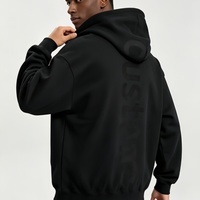 Sudadera con Capucha Extra Grande de Algodón Grueso de Primera Calidad con Estampado Gráfico Vertical para Hombre, Personalizable con Logotipo