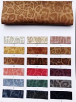 Lots en stock 0.9mm cuir artificiel PU imprimé léopard scintillant pour canapé coussin de siège de voiture chaussures tissu