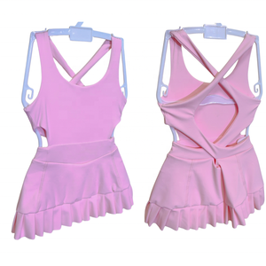 Kualitas tinggi gaun punggung terbuka tanpa lengan olahraga Jumpsuit Yoga Bodysuit anak senam kasual anak perempuan satu potong setelan tari - Product Image 2