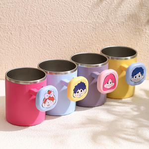 แก้วแปรงสีฟันสแตนเลส KJH แบบสองชั้น 450 มล. ลายการ์ตูน สำหรับคู่รัก ใช้ในบ้าน สไตล์โมเดิร์น แบบตั้งโต๊ะ - Product Image 2