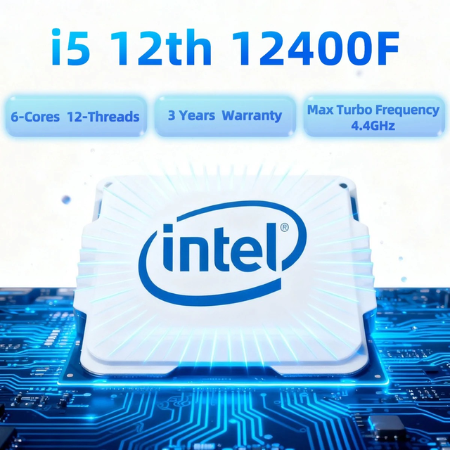 Original Intel Core i5-12400F CPU 12th Gen  Processor 6 Core 12 Thread 2.5GHz-4.4GHz for Gaming & Overclocking