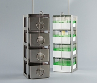 Fournitures de laboratoire Réservoir d'azote liquide Racks de congélation verticaux en acier inoxydable pour boîte de stockage cryogénique
