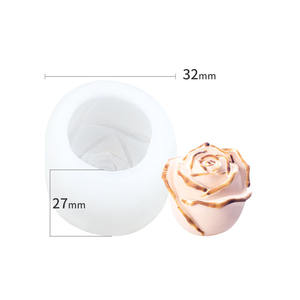Besafe 3D Rose Shape Flower <span class=keywords><strong>Ice</strong></span> Cube Mold <span class=keywords><strong>Ice</strong></span> Cream Ball Maker Silicone riutilizzabile per bevande fai da te sapone per candele - Product Image 4