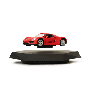 Décoration de table d'art, lévitation magnétique, alliage d'aluminium poli, voiture miniature en fonte, plateforme flottante pour voiture, rouge argent, style moderne - Product Image 6