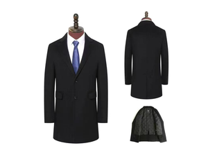 Veste de <span class=keywords><strong>costume</strong></span> en cachemire mélangé de luxe italien NARI, coupe courte <span class=keywords><strong>et</strong></span> ajustée, style décontracté <span class=keywords><strong>et</strong></span> professionnel, vêtements d'hiver pour hommes - Product Image 4