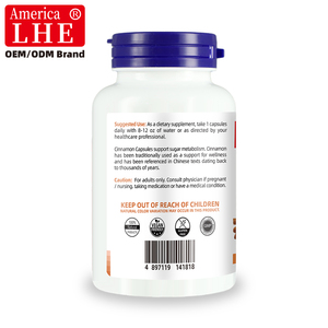 GMP Certificated Manufacturer Cinnamon 500Mg Capsules Supports <b>Metabolism</b> of Fat and Sugar for Men and Women Cinnamon Supplement - Product Image 3