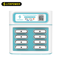 Station de recharge et de location de batteries externes à 8 emplacements avec paiement local pour le chargement de téléphones et les entreprises de location de batteries externes